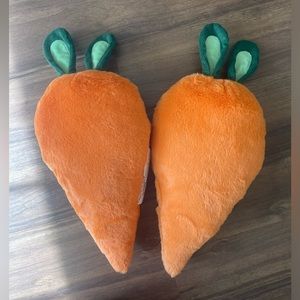 Plush Carrot with Bunny Ears Target Easter Bullseye Playground Set of 2 Pillows